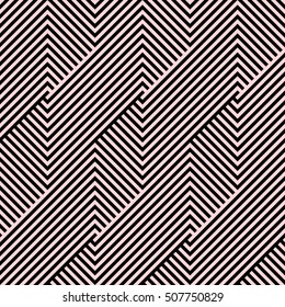 Pattern stripe seamless black and pink colors design for fabric, textile, fashion design, pillow case, gift wrapping paper; wallpaper etc. Chevron stripe abstract background vector.