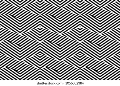 Pattern stripe seamless black and white. Chevron stripe abstract background vector.