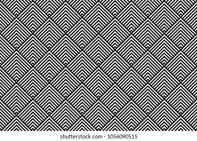 Pattern stripe seamless black and white. Chevron stripe abstract background vector.