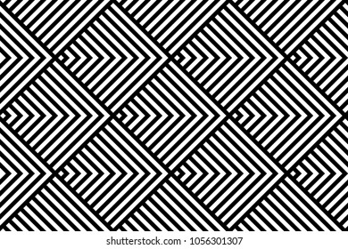 Pattern stripe seamless black and white. Chevron stripe abstract background vector.