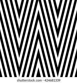 Pattern stripe seamless black and white colors design for fabric, textile, fashion design, pillow case, gift wrapping paper; wallpaper etc. Chevron stripe abstract background vector.