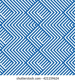 Pattern stripe seamless blue and white colors design for fabric, textile, fashion design, pillow case, gift wrapping paper; wallpaper etc. Chevron stripe abstract background vector.