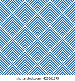 Pattern stripe seamless blue and white colors design for fabric, textile, fashion design, pillow case, gift wrapping paper; wallpaper etc. Chevron stripe abstract background vector.