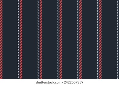 Pattern stripe seamless of fabric vector vertical with a background texture textile lines in dark and red colors.