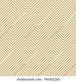 Pattern Stripe Seamless Gold Colors Luxury Design For Greeting Season Christmas And Happy New Year. Chevron Pattern Stripe Abstract Background Vector.