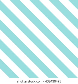 Pattern stripe seamless green aqua and white colors design for fabric, textile, fashion design, pillow case, gift wrapping paper; wallpaper etc. Diagonal stripe abstract background vector.