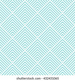 Pattern stripe seamless green aqua and white colors design for fabric, textile, fashion design, pillow case, gift wrapping paper; wallpaper etc. Chevron stripe abstract background vector.