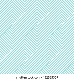 Pattern stripe seamless green aqua and white colors design for fabric, textile, fashion design, pillow case, gift wrapping paper; wallpaper etc. Chevron stripe abstract background vector.