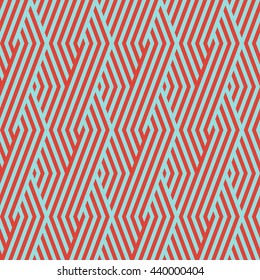 Pattern stripe seamless green and red colors design for fabric, textile, fashion design, pillow case, gift wrapping paper; wallpaper etc. Chevron stripe abstract background vector.