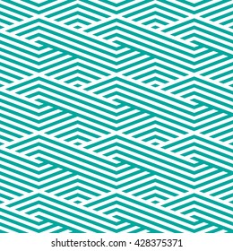 Pattern stripe seamless green and white colors design for fabric, textile, fashion design, pillow case, gift wrapping paper; wallpaper etc. Chevron stripe abstract background vector. 