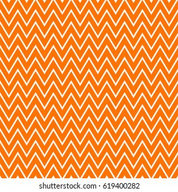 Pattern Stripe Seamless Orange And White Colors. Wave Stripe Abstract Background Vector.