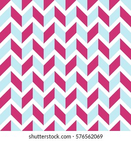 Pattern stripe seamless pink and blue sea colors with white dashed line .Geometric pattern stripe abstract background vector.