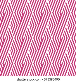 Pattern stripe seamless pink yarrow and white colors. Wave pattern stripe abstract background vector EPS-10.