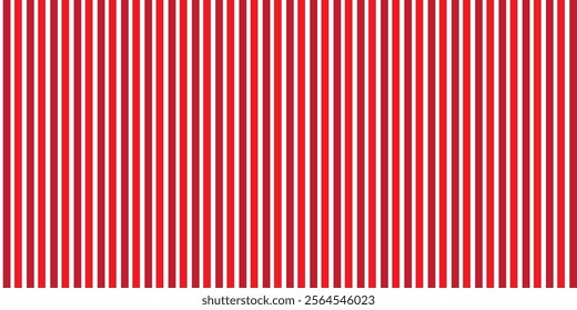 Pattern stripe seamless red and white colors design for fabric, textile, fashion design, pillow case, gift wrapping paper; wallpaper etc. Vertical stripe abstract background vector.