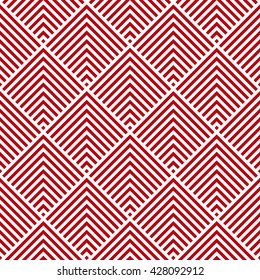 Pattern stripe seamless red and white colors design for fabric, textile, fashion design, pillow case, gift wrapping paper; wallpaper etc. Chevron stripe abstract background vector.