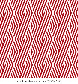 Pattern stripe seamless red and white colors design for fabric, textile, fashion design, pillow case, gift wrapping paper; wallpaper etc. Chevron stripe abstract background vector.