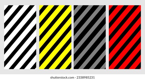Pattern stripe seamless  various colors set. Diagonal pattern stripe abstract background vector.