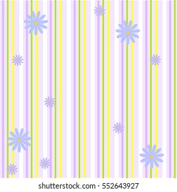 Pattern stripe yellow colors design for fabric, textile, fashion design, pillow case, gift wrapping paper; wallpaper etc. Vertical stripe abstract background vector.Flowers