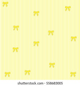 Pattern stripe yellow colors design for fabric, textile, fashion design, pillow case, gift wrapping paper; wallpaper etc. Vertical stripe abstract background vector.Bow