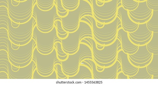 Pattern striped background rhythmic waves. Seamless abstract autumn wave background. Vector wavy lines