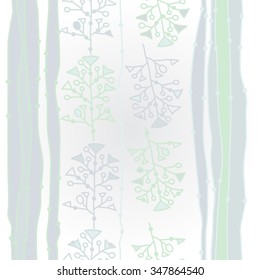 Pattern  of striped  motif, doodles, branches, spots,stripes, hole. Hand drawn.