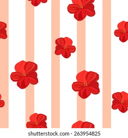 pattern of stripes and flowers