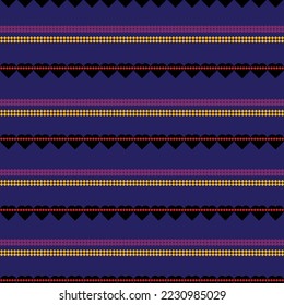 Pattern of stripes with geometric fabric design. Suit for art decor, ornamental, fashion, graphic background.