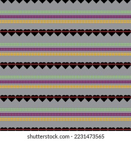 Patrón de rayas con diseño de tela geométrica. Un conjunto de decoración artística, ornamental, de moda, de fondo gráfico.