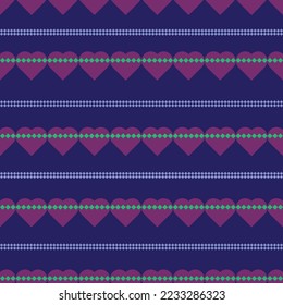 Pattern of stripes with geometric fabric design. Suit for art decor, ornamental, fashion, graphic background.