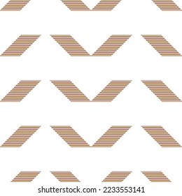 Pattern of stripes with geometric fabric design. Suit for art decor, ornamental, fashion, graphic background.