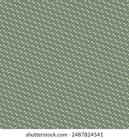 Pattern with stripes and larger or smaller dots, made in two tones of green. Textile design for blankets, covers, upholstery, clothing and others. Vector artwork.