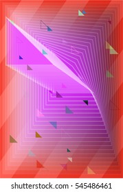 pattern and stroke between creative triangles