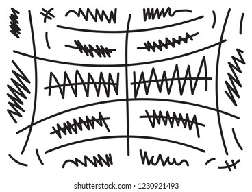 pattern strokes zigzag hand drawn vector