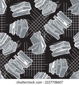 Pattern study with books and laptop, Student, kids textile print, fabric design, wrapping paper, scrapbook, background and more. Back to school theme hand drawn illustration. Cartoon vector drawing.