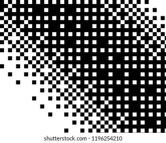 Pattern in the style of 8-bit graphics with small squares. Retro pattern of 80's. Scalable vector graphics.