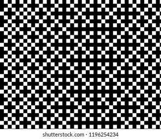 Pattern in the style of 8-bit graphics with small squares. Retro pattern of 80's. Scalable vector graphics.