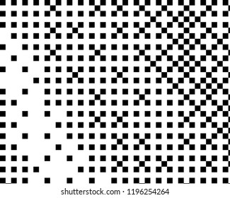 Pattern in the style of 8-bit graphics with small squares. Retro pattern of 80's. Scalable vector graphics.