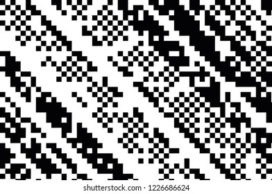 Pattern in the style of 8-bit graphics with small squares. Pixel background. Retro pattern of 80's. Scalable vector graphics.