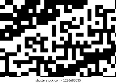 Pattern in the style of 8-bit graphics with small squares. Pixel background. Retro pattern of 80's. Scalable vector graphics.