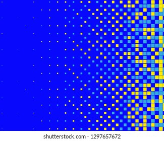 Pattern in the style of 8-bit graphics with small squares. Retro pattern of 80's. Scalable vector graphics.