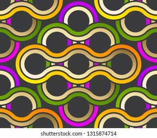 Pattern stylish. Abstract pattern lines swirl. Design of pattern round vector with seamless patterns twist. Diagonal seamless pattern. Vector illustration
