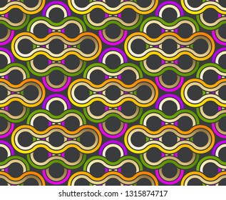 Pattern stylish. Abstract pattern lines swirl. Design of pattern round vector with seamless patterns twist. Diagonal seamless pattern. Vector illustration