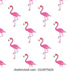 pattern with stylish pink flamingos on a white background, a postcard for a summer party, a pattern with tropical birds, flamingo silhouettes, a 
napkin print, a tissue print