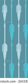 A pattern of stylized arrows in varying shades of blue and white