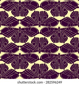 Pattern with stylized butterflies