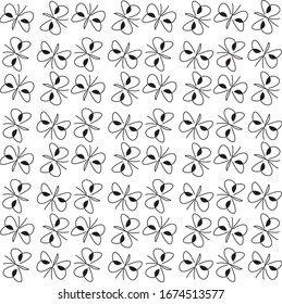 pattern with stylized butterfly  vector