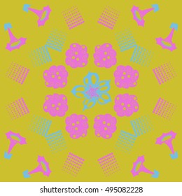 Pattern of  stylized floral motif,halftone.
