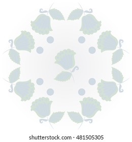 Pattern of  stylized  flowers,branches. Hand drawn.