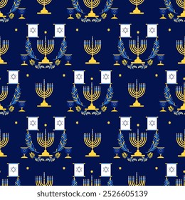 Pattern Stylized Israel Background, Banner, Bauhaus, Passover, Rosh Hashanah, Yom Kippur, Sukkot, Hanukkah, Purim