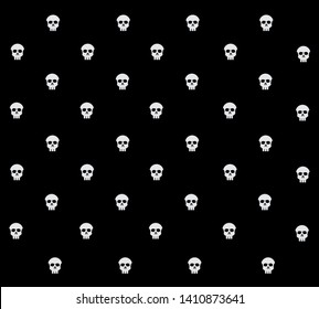 pattern of stylized skulls, vector illustration